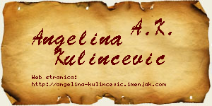 Angelina Kulinčević vizit kartica
